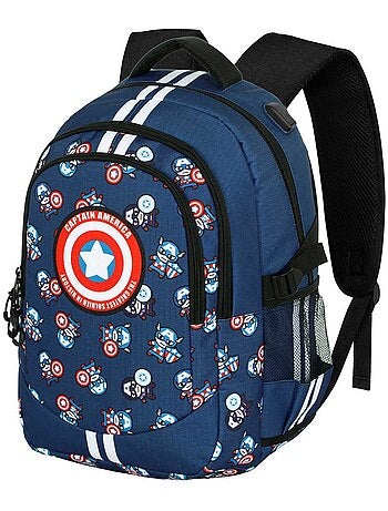 Marvel captain america brave zaino running plus, blu