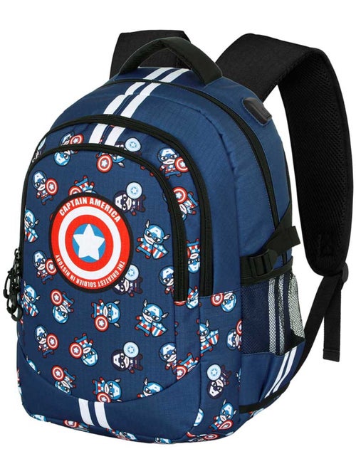 Marvel Captain America Brave Zaino Running PLUS, Blu - Kiabi