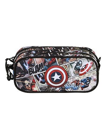 Marvel captain america comic astuccio trick fan 2.2, multicolore