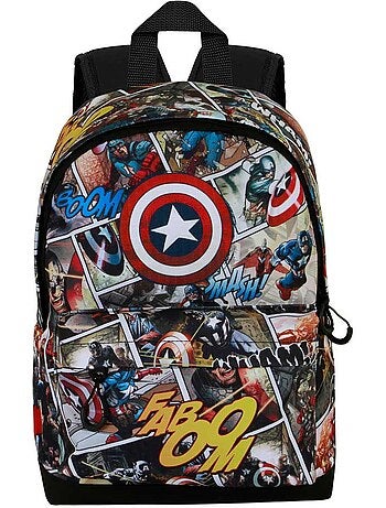 Marvel captain america comic zainetto piccolo hs fan, multicolore