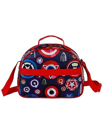 Marvel Captain America Patriot Borsa Porta Merenda 3D, Multicolore