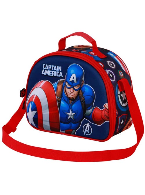 Marvel Captain America Patriot Borsa Porta Merenda 3D, Multicolore - Kiabi