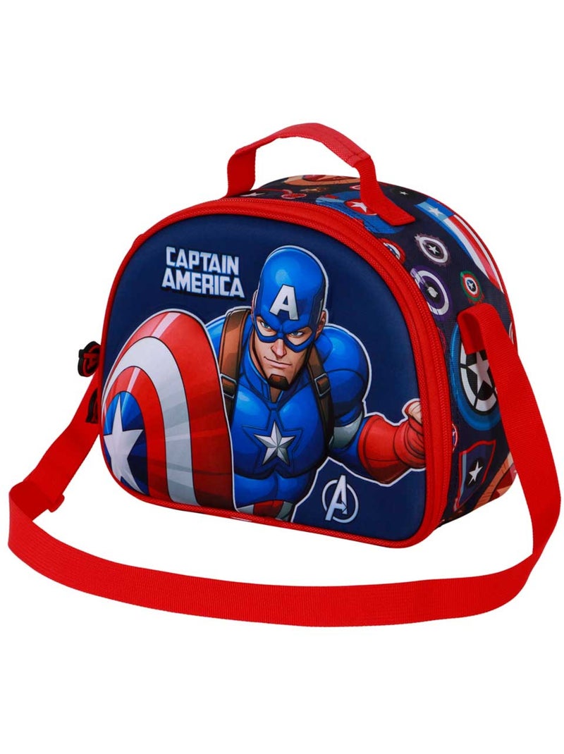 Marvel Captain America Patriot Borsa Porta Merenda 3D, Multicolore Multicolore - Kiabi