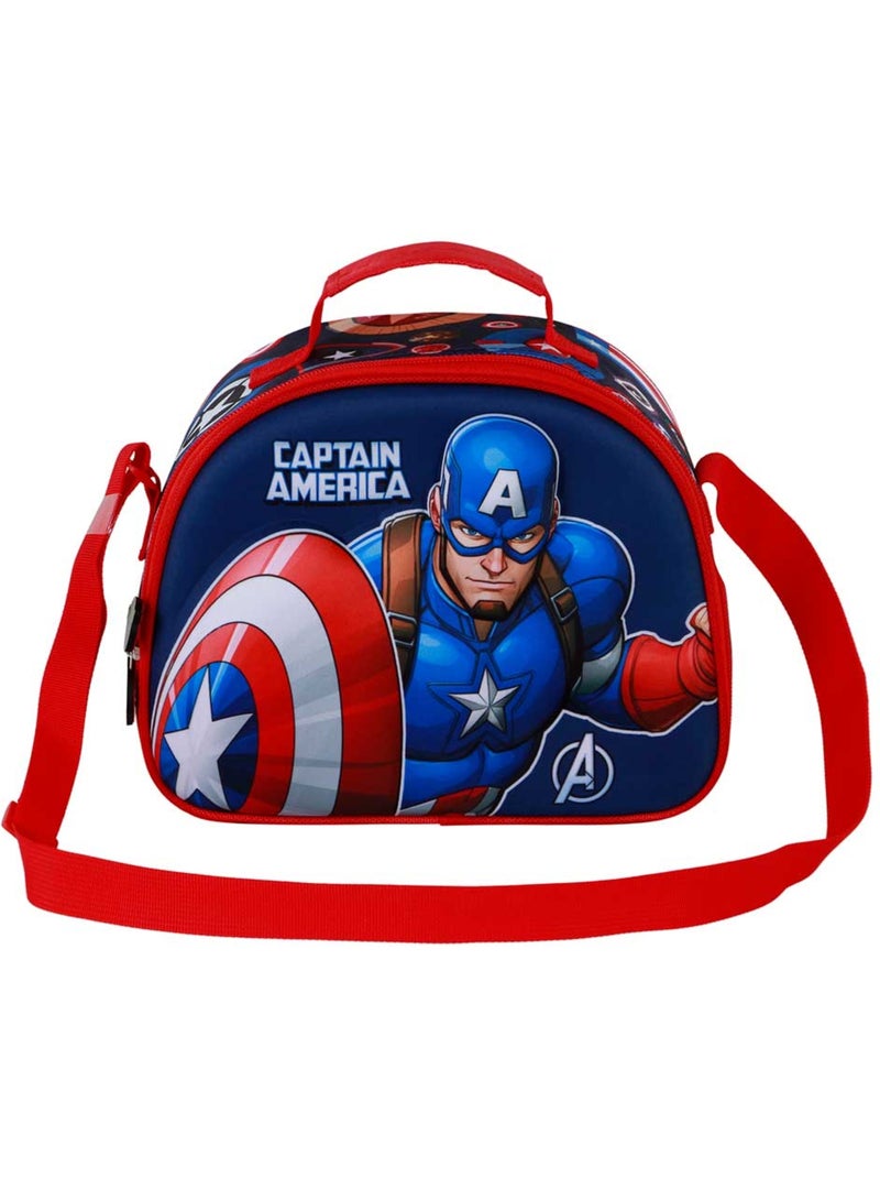 Marvel Captain America Patriot Borsa Porta Merenda 3D, Multicolore Multicolore - Kiabi