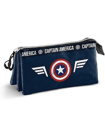 Marvel captain america wings astuccio triplo, blu