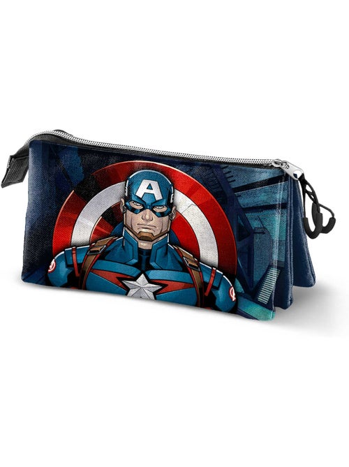 Marvel Captain America Wings Astuccio Triplo, Blu - Kiabi