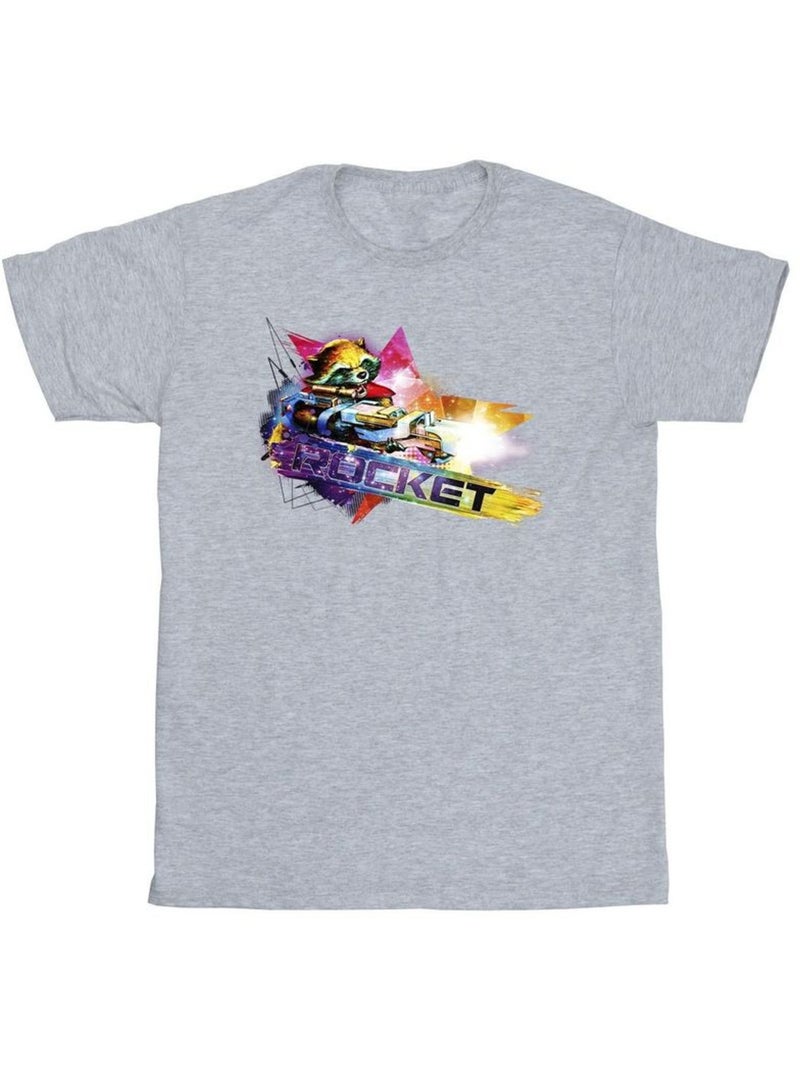 Marvel Guardians Of The Galaxy Maglietta Rocket Raccoon Procione Uomo Grigio melangiato - Kiabi