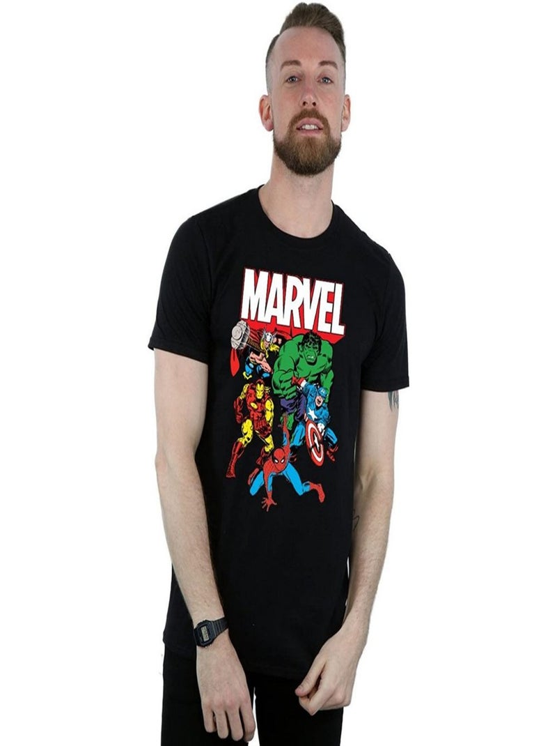 Marvel Hero Group Maglietta Uomo Nero - Kiabi