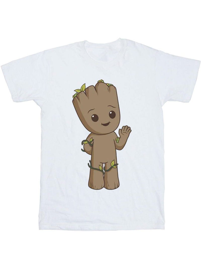 Marvel I Am Groot Maglietta Groot Carino Uomo Bianco - Kiabi