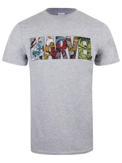 Marvel Maglietta Striscia a Fumetti Logo Uomo - Kiabi