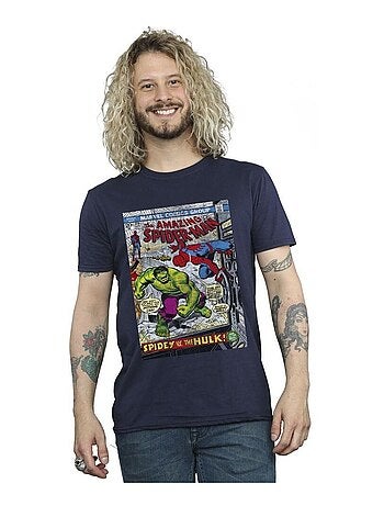 Marvel Maglietta Uomo Ragno Copertura Uomo