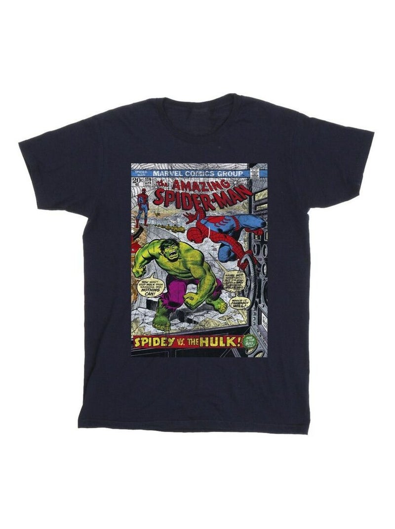 Marvel Maglietta Uomo Ragno Copertura Uomo Blu marino - Kiabi