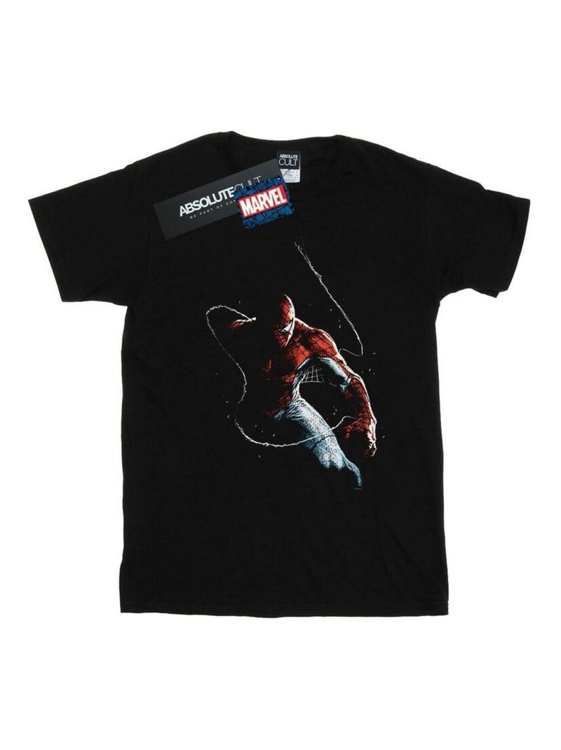 Marvel Maglietta Uomo Ragno Pittura Uomo Nero - Kiabi