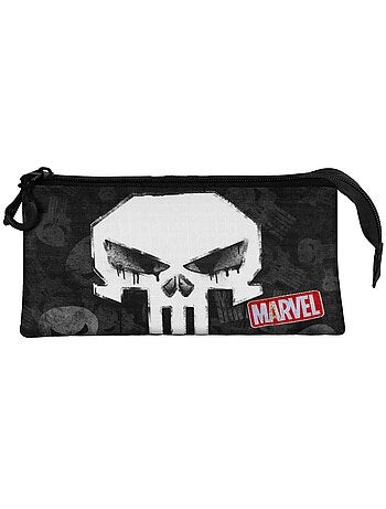 Marvel punitore (punisher) skull astuccio triplo, nero