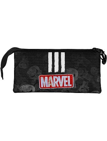 Marvel punitore (punisher) skull astuccio triplo, nero