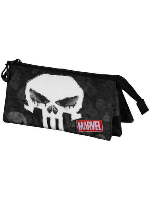Marvel Punitore (Punisher) Skull Astuccio Triplo, Nero - Kiabi Marvel Punitore (Punisher) Skull Astuccio Triplo, Nero - Kiabi