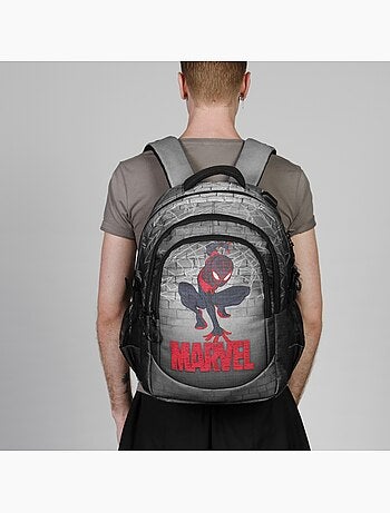 Marvel Spiderman Spin Zaino Running PLUS, Grigio