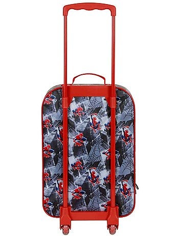 Marvel spiderman symbol valigia trolley soft 3d, grigio
