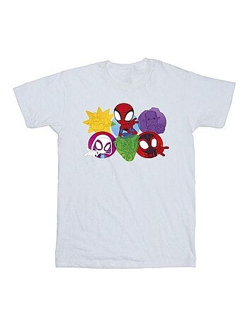 Marvel Spidey And His Amazing Friends Maglietta Facce Uomo