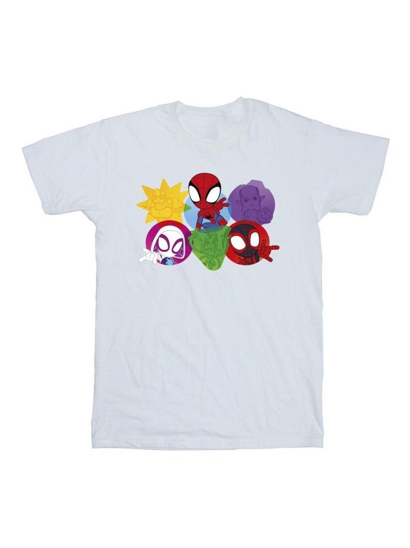 Marvel Spidey And His Amazing Friends Maglietta Facce Uomo Bianco - Kiabi