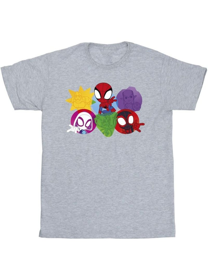 Marvel Spidey And His Amazing Friends Maglietta Facce Uomo Grigio melangiato - Kiabi