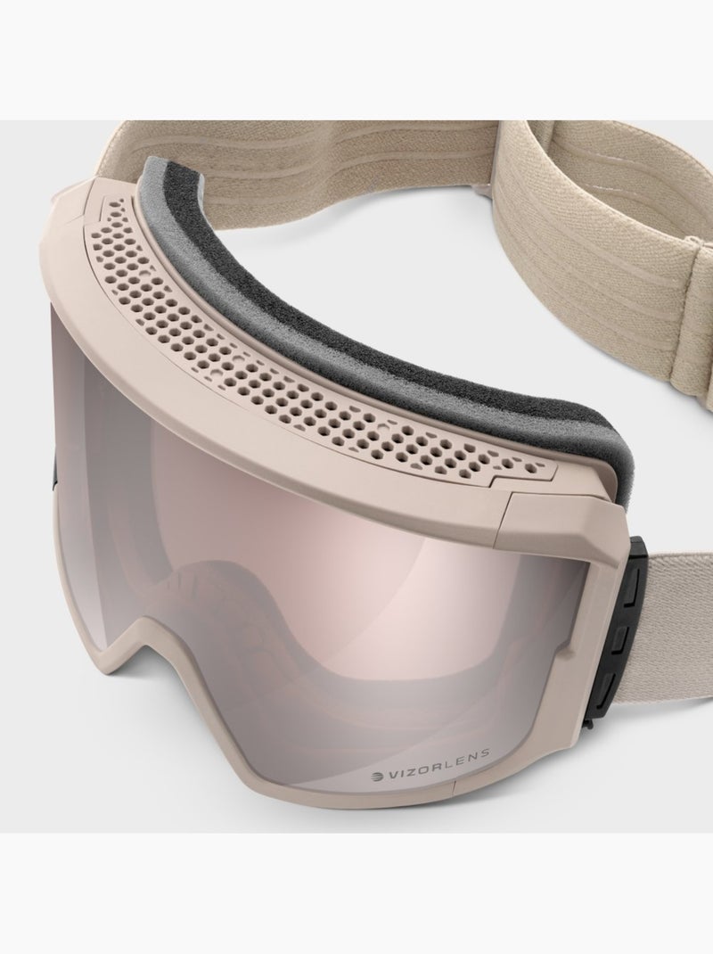 Maschera da sci e snowboard sport invernali uomo e donna g3 butter Beige - Kiabi