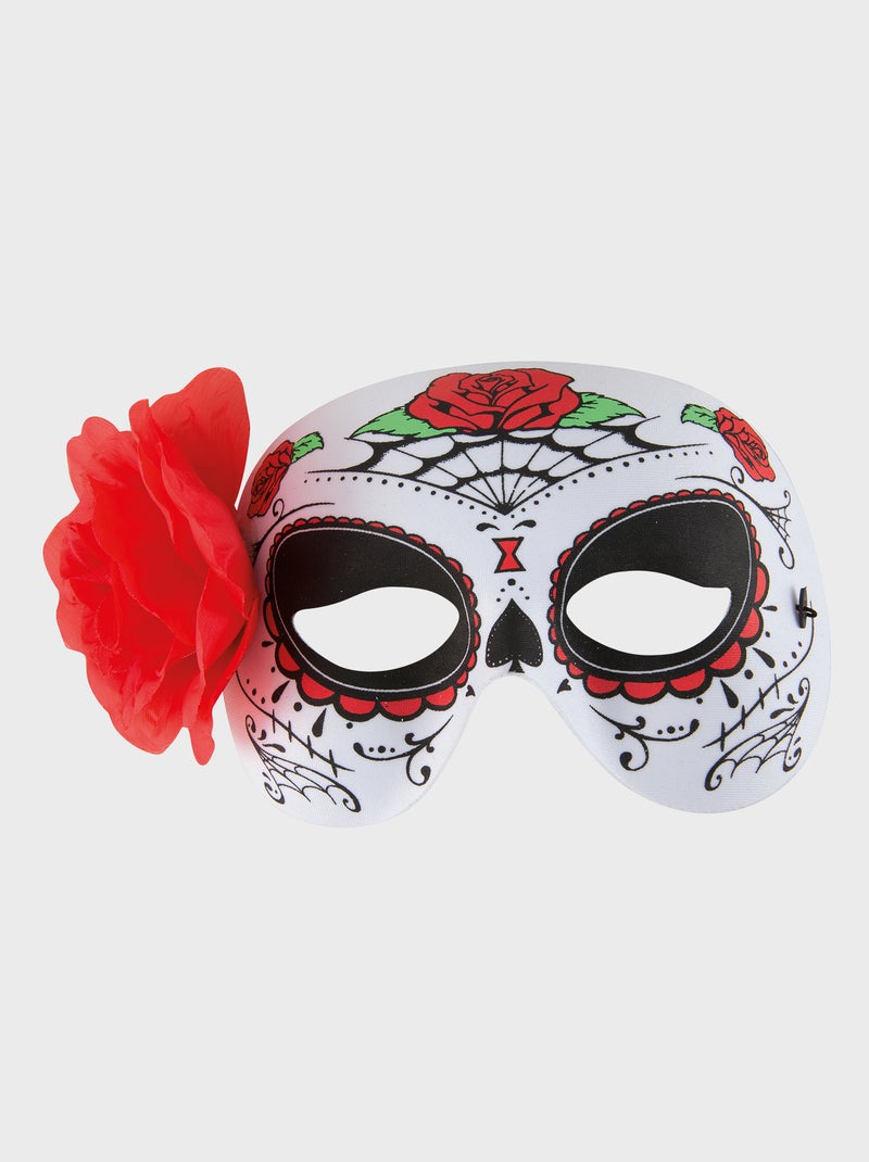 Maschera 'dia de la muerte' - Costume bianco/rosso - Kiabi
