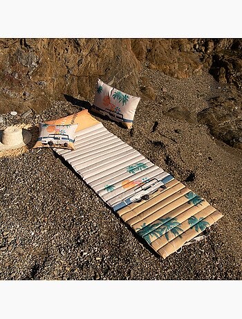 Materassino da spiaggia trapuntato illustrato per uso esterno