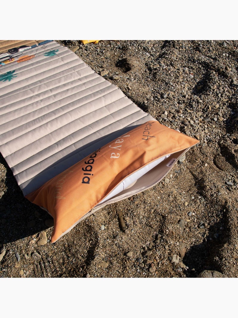 Materassino da spiaggia trapuntato illustrato per uso esterno Beige conchiglia - Kiabi