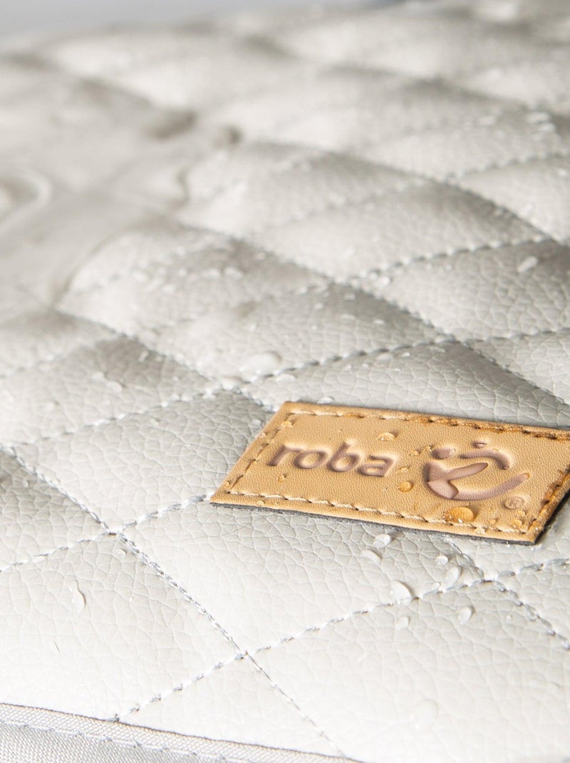 Materassino fasciatoio trapuntato e impermeabile in pelle PU "Roba Luxe" Grège - Kiabi