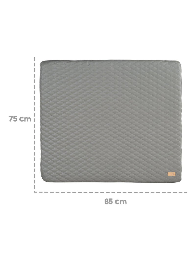 Materassino fasciatoio trapuntato e impermeabile in pelle PU "Roba Luxe" Grigio - Kiabi