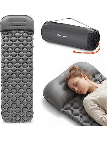 Materassino gonfiabile da campeggio campmat hypermotion ultraleggero con cuscino integrato 190 x 56