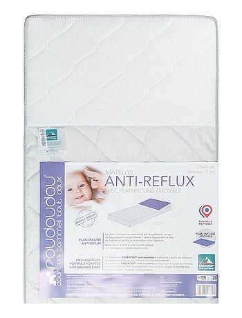 Materasso antiriflusso per bambini con piano inclinato - comfort e sicurezza | made in france | SEVI