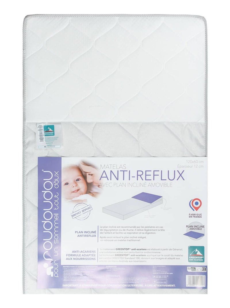 Materasso antiriflusso per bambini con piano inclinato - comfort e sicurezza | made in france | SEVI Bianco - Kiabi