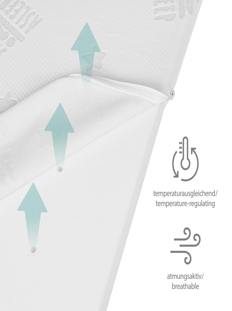 Materasso bebè arrotolato e sfoderabile – schiuma traspirante ed equilibrata "Roba Safe Asleep" Bianco - Kiabi