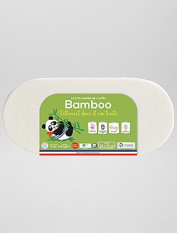 Materasso Per Culla 30x80 Cm, 6 Cm Di Spessore – In Fibra Di Bambù Ipoallergenica, Made In France, Crescita Sana