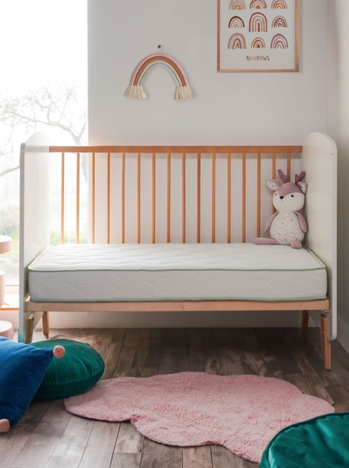 Materasso per neonati, lato estivo / lato invernale in cotone biologico, supporto solido - Kiabi