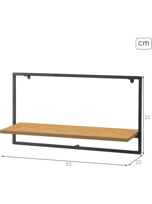 Max home libreria da parete in legno 1 ripiano 65x20x35 cm - Kiabi Max home libreria da parete in legno 1 ripiano 65x20x35 cm - Kiabi