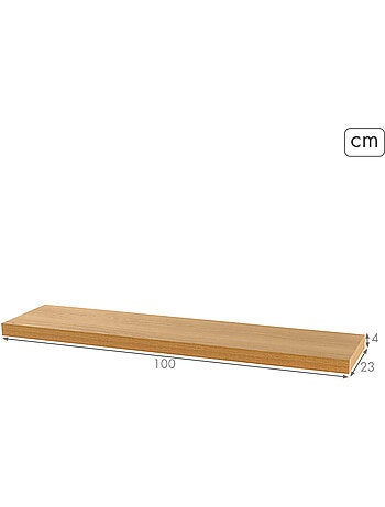Max home mensola da parete in legno 100x23x4 cm