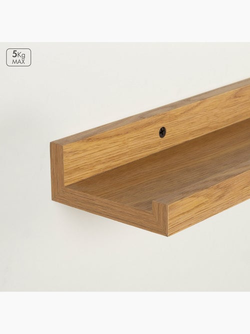 Max home mensola da parete in legno con bordo 120x10x4 cm - Kiabi Max home mensola da parete in legno con bordo 120x10x4 cm - Kiabi