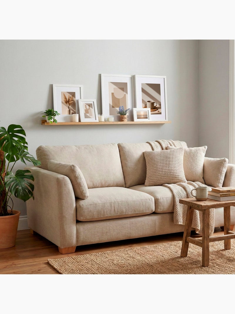 Max home mensola da parete in legno con bordo 120x10x4 cm Legno naturale - Kiabi