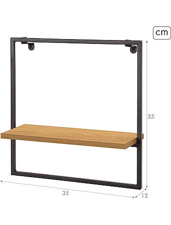 Max home mensole da parete in legno 35x12x35 cm