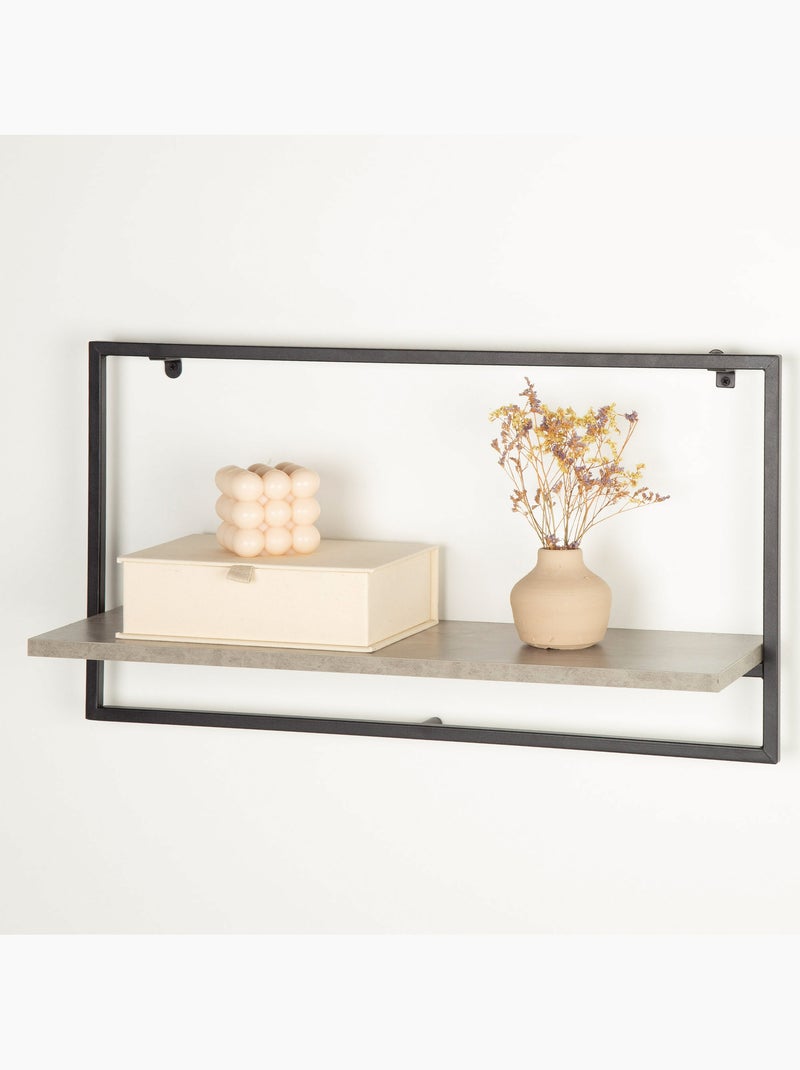 Max home scaffalatura da parete effetto cemento 1 ripiano 65x20x35 cm Legno naturale - Kiabi