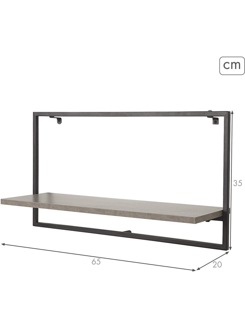 Max home scaffalatura da parete effetto cemento 1 ripiano 65x20x35 cm Legno naturale - Kiabi