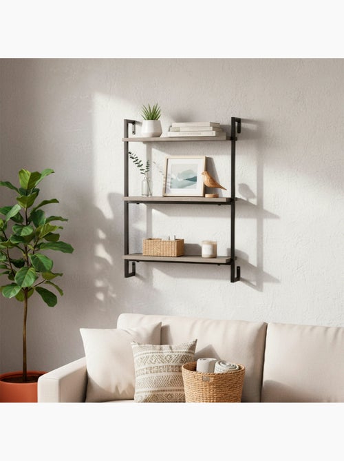 Max home scaffalatura da parete effetto cemento 3 ripiani 40x12x55 cm - Kiabi Max home scaffalatura da parete effetto cemento 3 ripiani 40x12x55 cm - Kiabi