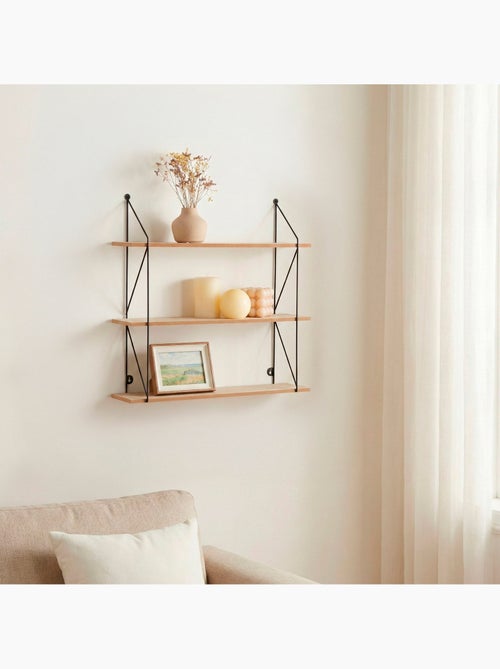 Max home scaffalatura da parete in legno 3 ripiani 50x12x49 cm - Kiabi Max home scaffalatura da parete in legno 3 ripiani 50x12x49 cm - Kiabi