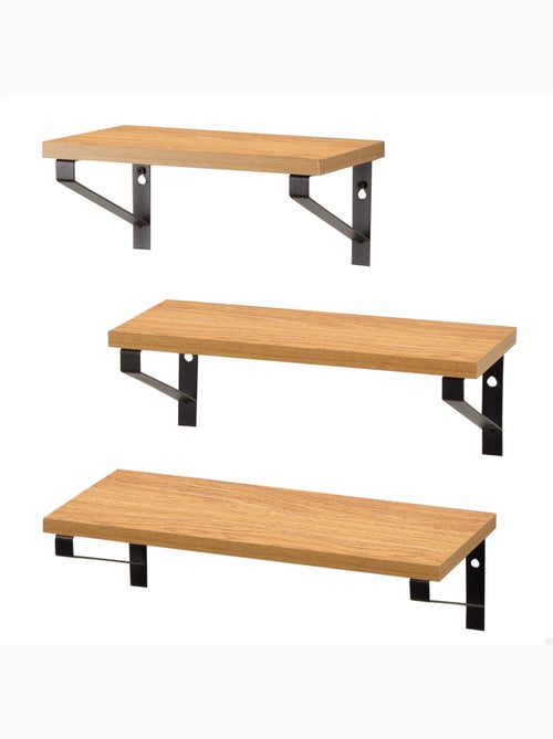 Max home set 3 mensole da parete in legno di varie dimensioni - Kiabi Max home set 3 mensole da parete in legno di varie dimensioni - Kiabi