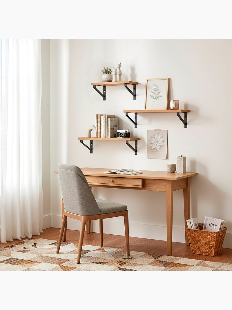 Max home set 3 mensole da parete in legno di varie dimensioni Legno naturale - Kiabi