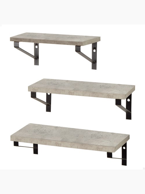 Max home set di 3 mensole da parete effetto cemento di varie dimensioni - Kiabi Max home set di 3 mensole da parete effetto cemento di varie dimensioni - Kiabi