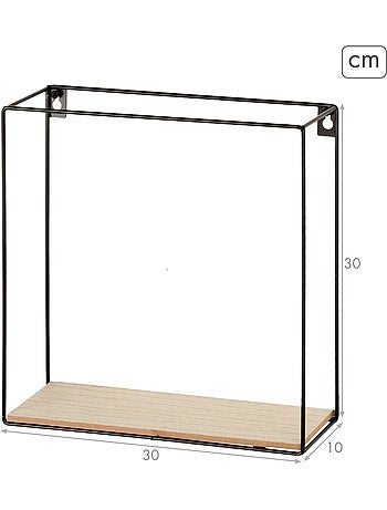 Max home set di 3 mensole da parete quadrate in legno di varie dimensioni